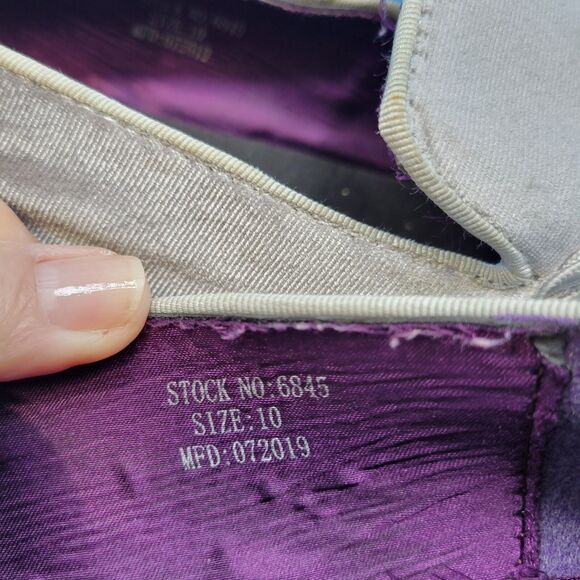 After Midnight Mens Silver Velvet Braided Strap Loafer Size US 10 VGC - Picture 8 of 12